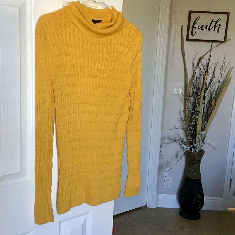 *Talbots* turtleneck cable-ribbed sweater